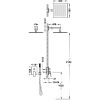 Project-Tres falsík alatti zuhanyrendszer MATT FEHÉR (egykaros csap váltóval + fejzuhany + kézizuhany) 21128004BM