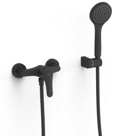   Tres Base-Tres Plus Zuhanycsaptelep rudas zuhanyszettel matt fekete 21616710NM