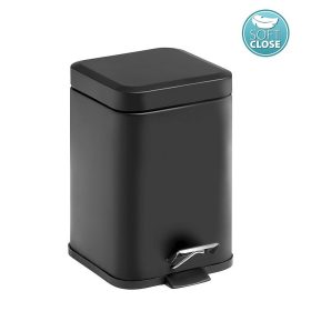   Sapho ARGENTA szemetes Soft Close, 3 liter, matt fekete (220914)