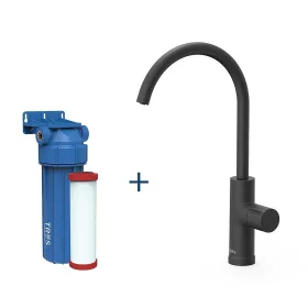   Tres SINGLE-SOURCE csaptelep szűrt vízhez MATT FEKETE + víztisztító filter