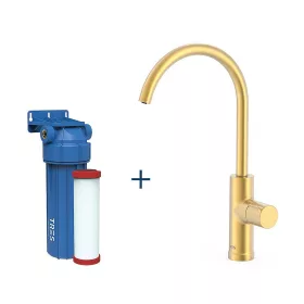   Tres SINGLE-SOURCE csaptelep szűrt vízhez MATT ARANY + víztisztító filter