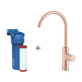   Tres SINGLE-SOURCE csaptelep szűrt vízhez MATT RÓZSAARANY + víztisztító filter