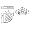 Sapho GEDY SMART sarokpolc zuhanyzóba, 210x210/45mm, INOX (2479)