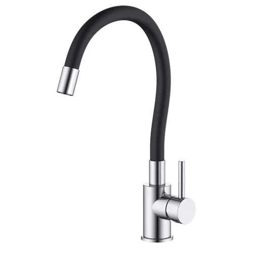 Wasserburg MEDUSA mosogató csaptelep FEKETE flexibilis kifolyócsővel, TopFix (25.052.6FXBL)