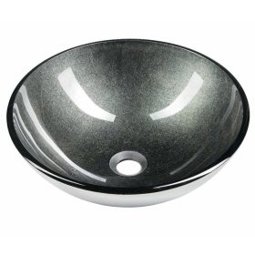   Sapho Beauty Skin üvegmosdó ráépíthető szürke 42cm átmérőjű 2501-16
