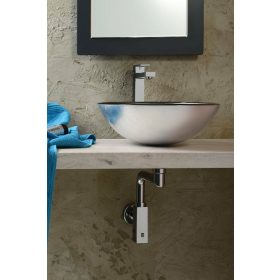   Sapho Beauty Damar üvegmosdó ráépíthető ezüstszürke 42cm átmérőjű 2501-20