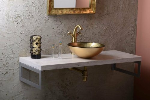 Sapho Beuty Fianna üvegmosdó ráépíthető bronzszínű 42cm átmérőjű 2501-21