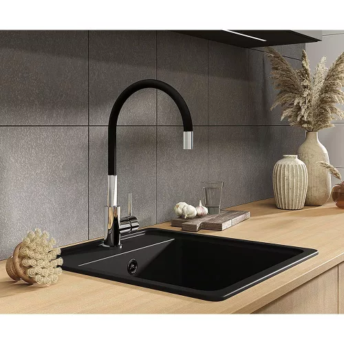 Mofém Junior EVO X INFINITE mosogató csaptelep FEKETE rugalmas kifolyócsővel 25.91S.28.0N