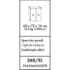 SaviniDue Tükrösszekrény 2 ajtós 60x72/16cm fényes fehér 260/EL