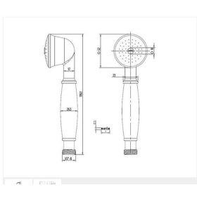   Kézi zuhanyfej Antika 275003707 Mofém * Treff * 1 állású 275-0037-07