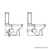 CeraStyle DURU monoblokk WC - BEÉPÍTETT bidé funkcióval -csaptelep nélkül -perem nélküli -mély öbl.