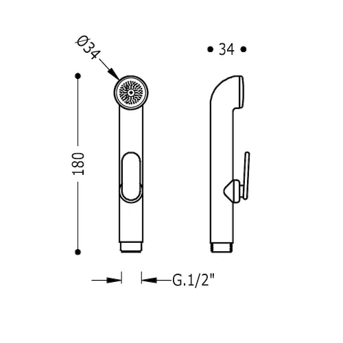 Tres bidézuhany fej nyitó-záró funkciós (29911351)