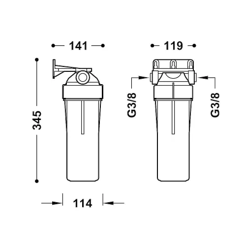 Tres SEVEN+ víztisztító FILTER házzal együtt, Dual-Source és Single-Source csaphoz