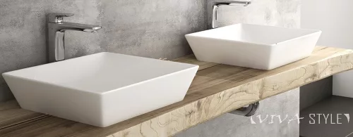 Sanovit - Top Counter pultra ültethető porcelán mosdó - DECENTE -  - 40 x 40 cm