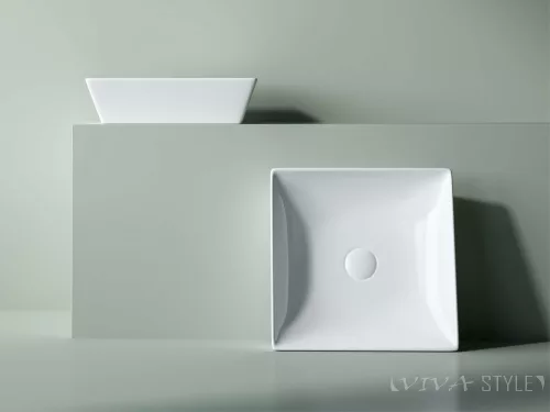 Sanovit - Top Counter pultra ültethető porcelán mosdó - DECENTE -  - 40 x 40 cm