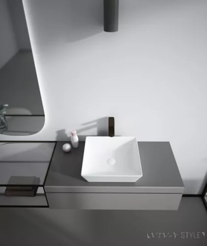 Sanovit - Top Counter pultra ültethető porcelán mosdó - DECENTE -  - 40 x 40 cm