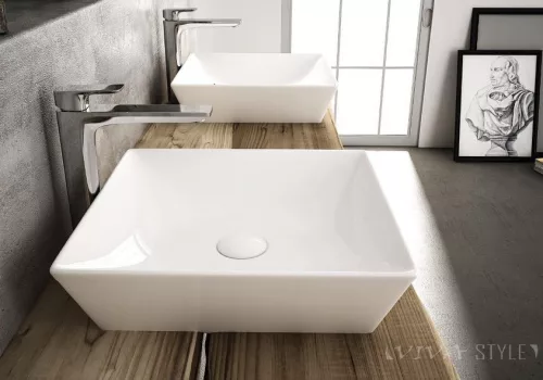 Sanovit - Top Counter pultra ültethető porcelán mosdó - DECENTE -  - 40 x 40 cm