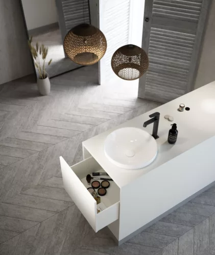 Sanovit - Top Counter pultra ültethető porcelán mosdó - LAURA - O - O 41 cm