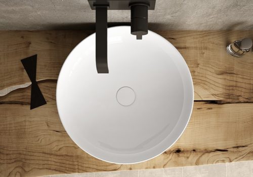 Sanovit - Top Counter pultra ültethető porcelán mosdó - LUCENTE - O - O 43 cm