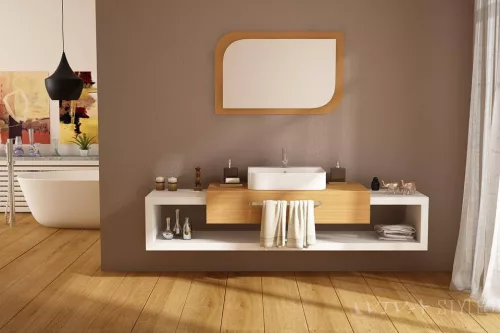 Sanovit - Top Counter pultra ültethető porcelán mosdó - ALLEERA -  - 55 x 48 cm