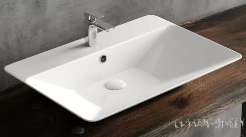 Sanovit - Top Counter pultra ültethető porcelán mosdó - TEODORA -  - 65 x 46 cm