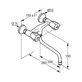 KLUDI-STANDARD fali mosogatócsap (Kifutó-2025)