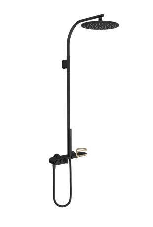 Strohm-Teka Lavi zuhanyrendszer zuhany csapteleppel Fekete 31298020NA