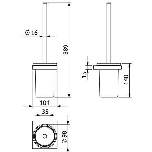 KLUDI-VELA C toalettkefe-garnitúra, gold