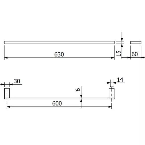 KLUDI-VELA C törölközőtartó 1-es, 60cm, gold