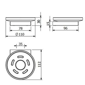 KLUDI-VELA C szappantartó, matt fekete