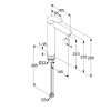 KLUDI-X1 mosdócsap 240 leeresztő nélkül, króm