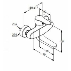 KLUDI-OBJEKTA fali mosogatócsap