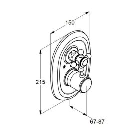 KLUDI falsík alatti termosztát
