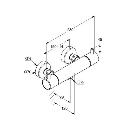 KLUDI-BOZZ termosztátos zuhanycsap
