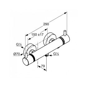 KLUDI-BOZZ termosztátos zuhanycsap fekete