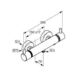 KLUDI-BOZZ termosztátos zuhanycsap fehér