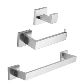   Viva INOX - fürdőszobai kiegészítő - Szett - fogas, wc papír tartó, törülközőtartó