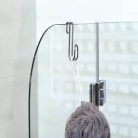   Aqualine-Sapho KRÓM LINE fogas, akasztó zuhanykabinra 8,5cm króm (37020)