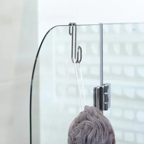 Aqualine-Sapho KRÓM LINE fogas, akasztó zuhanykabinra 8,5cm króm (37020)