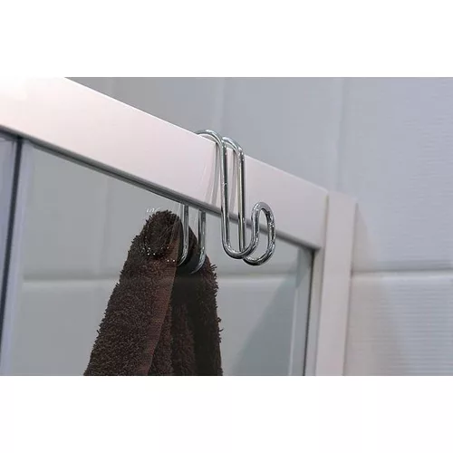 Aqualine-Sapho KRÓM LINE Duplafogas, akasztó zuhanykabinra 8,5cm, króm (37030)