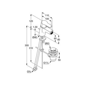 KLUDI-PURE&EASY bidécsap