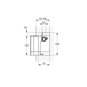 KLUDI-ZENTA-E csaphoz belső egység