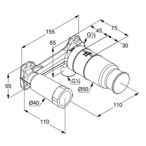 Kludi falsík alatti egység fali mosdó csaphoz
