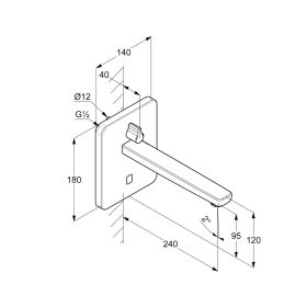 KLUDI-ZENTA elektronikus mosdócsap fali