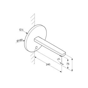KLUDI-ZENTA elektronikus mosdócsap fali