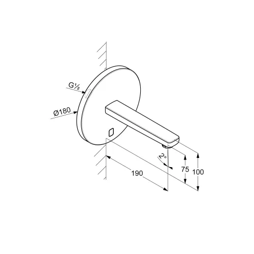 KLUDI-ZENTA elektronikus mosdócsap fali