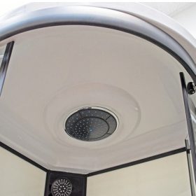   Roth Project Line LANETA 900 komplett íves zuhanykabin hátfallal zuhanytálcával tetővel csapteleppel 900x900x2190mm