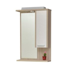   TMP ZX - SONOMA - Tükrös fürdőszobai szekrény LED világítással - 55 cm