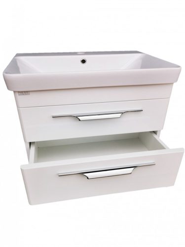 TMP LUX 80 fali függesztett fürdőszobabútor 80 cm Sanovit Luxury 11080 porcelán mosdókagylóval