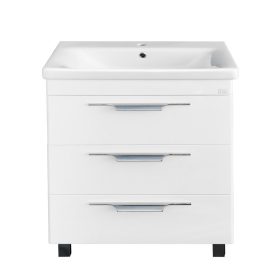   TMP TRIO 65 lábon álló fürdőszobabútor Sanovit Soft 13065 porcelán mosdókagylóval 65 cm